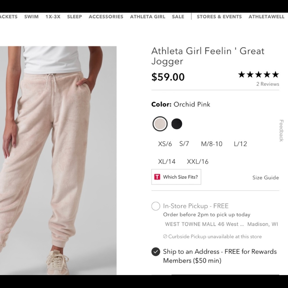 Athleta Girl Feelin’ Great Joggers - Blue